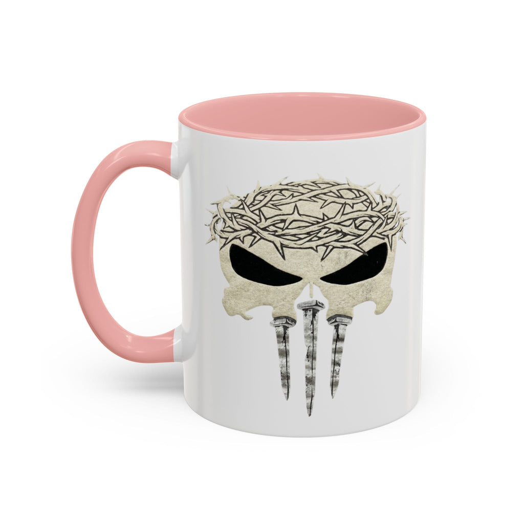 Christian Skull Coffee Mug — Crown of Thorns “Warrior Faith” (11/15 oz) Printify