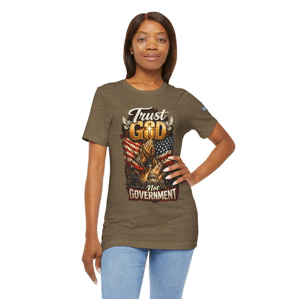 Trust God Not Government T-Shirt — Vintage Patriotic Christian Tee Printify