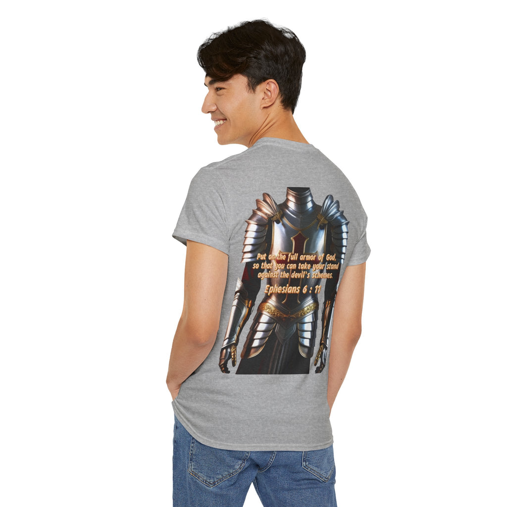 Religious Graphic Armor Of God Design - Unisex Heavy Cotton Tee Printify