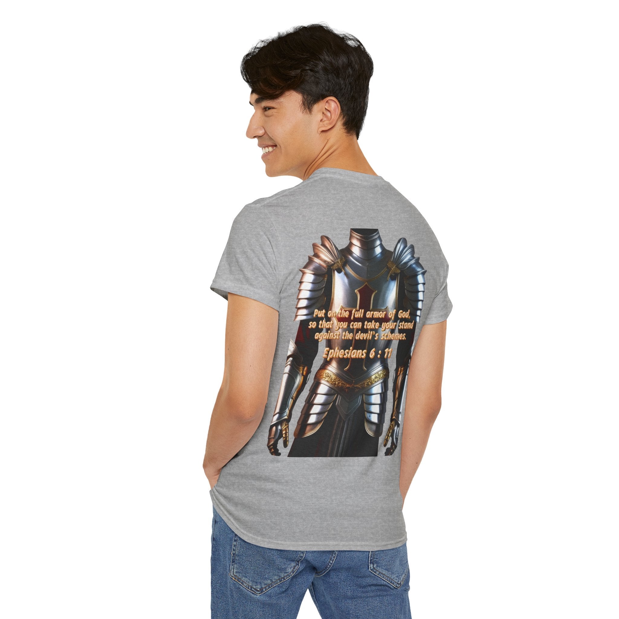 Religious Graphic Armor Of God Design - Unisex Heavy Cotton Tee Printify