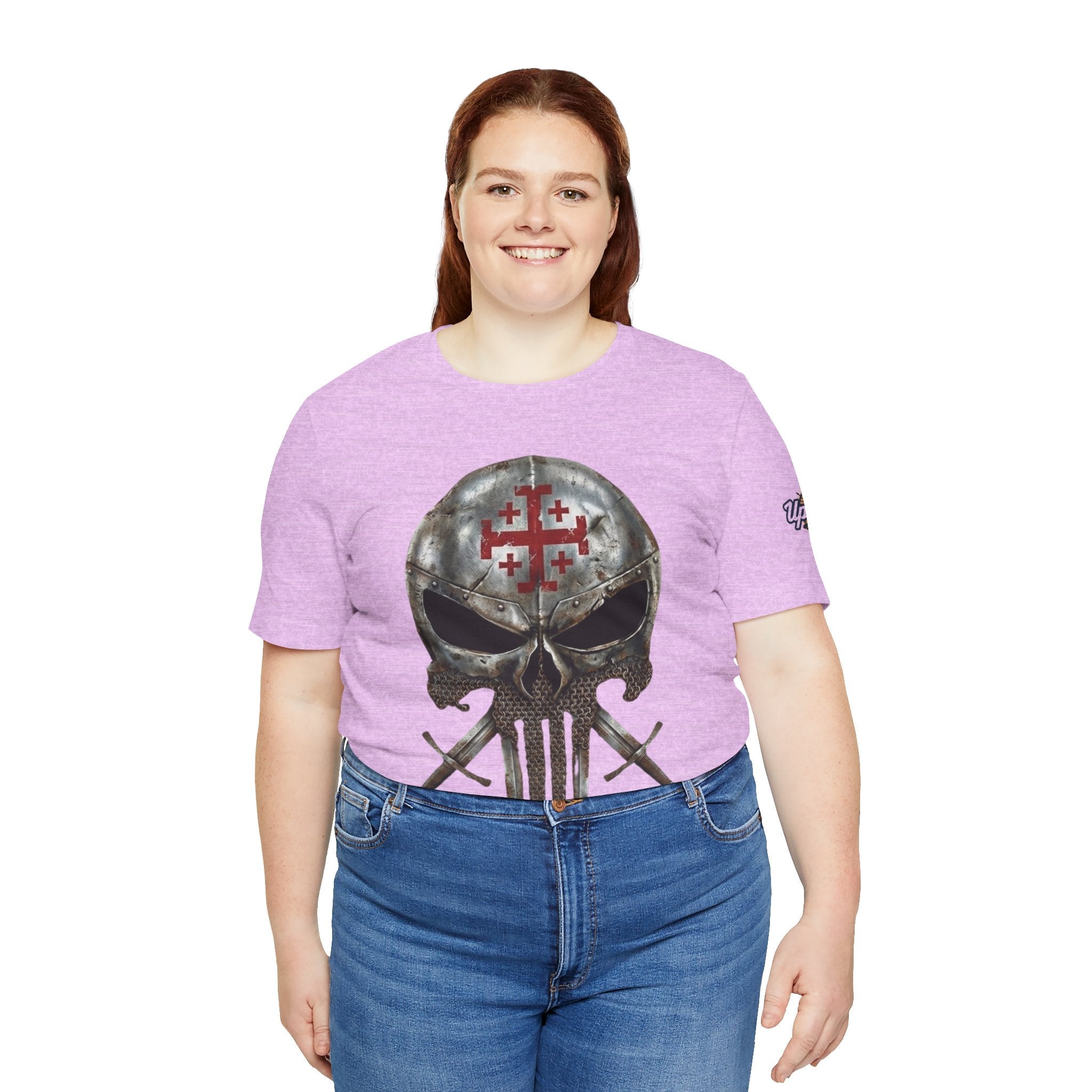 Crusader Knight Christian Skull T-shirt - Warrior Armor of God T-shirt Printify