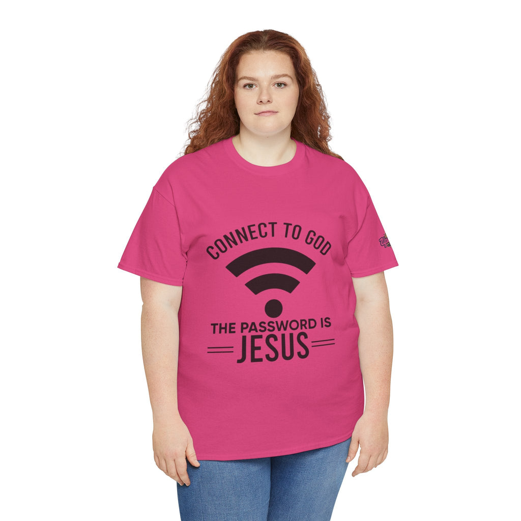 Connect to God T-shirt - WIFI Password is Jesus - Funny Christian Faith T-shirt Printify