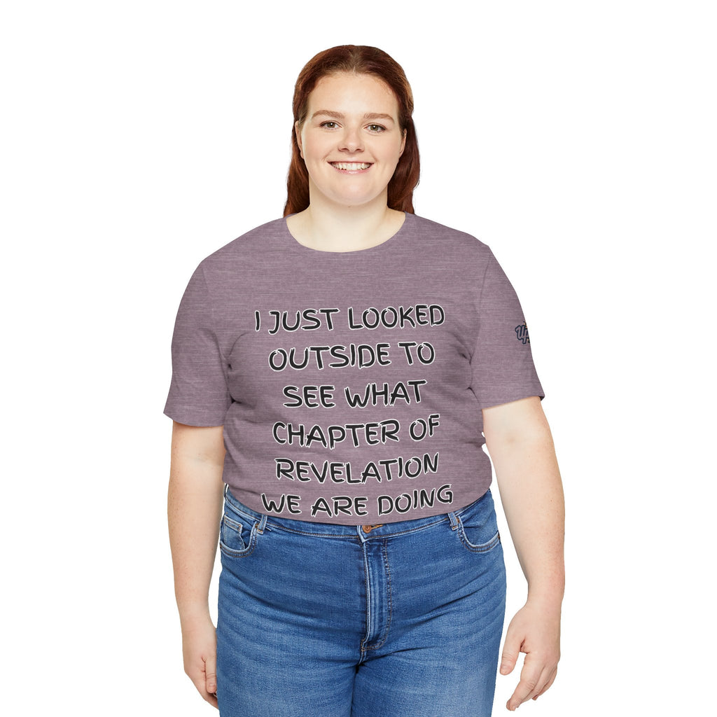 What Chapter of Revelation T-shirt – I Looked Outside My Window Christian T-shirt for End Times Humor & Faith Printify