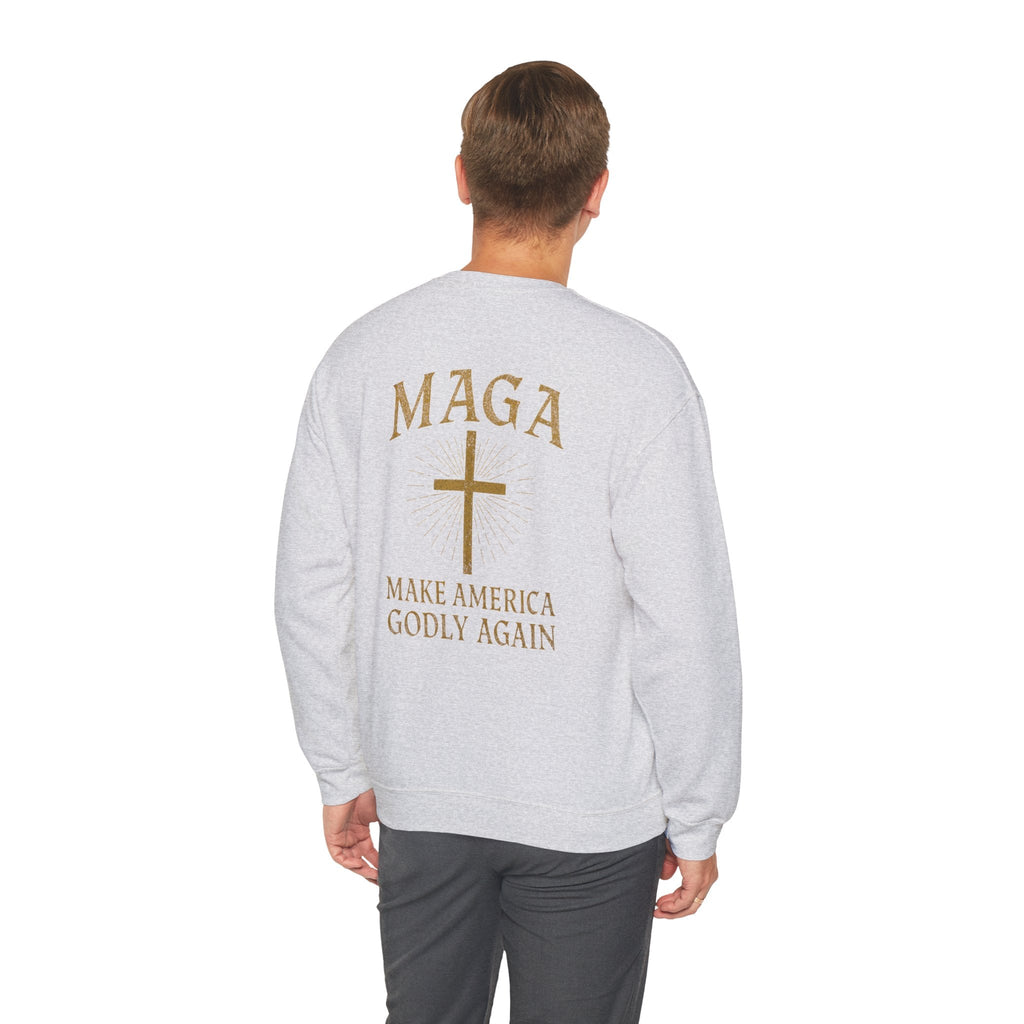 Make America Godly Again Sweatshirt – MAGA Christian Patriotic Hoodie for Faith & Freedom Printify