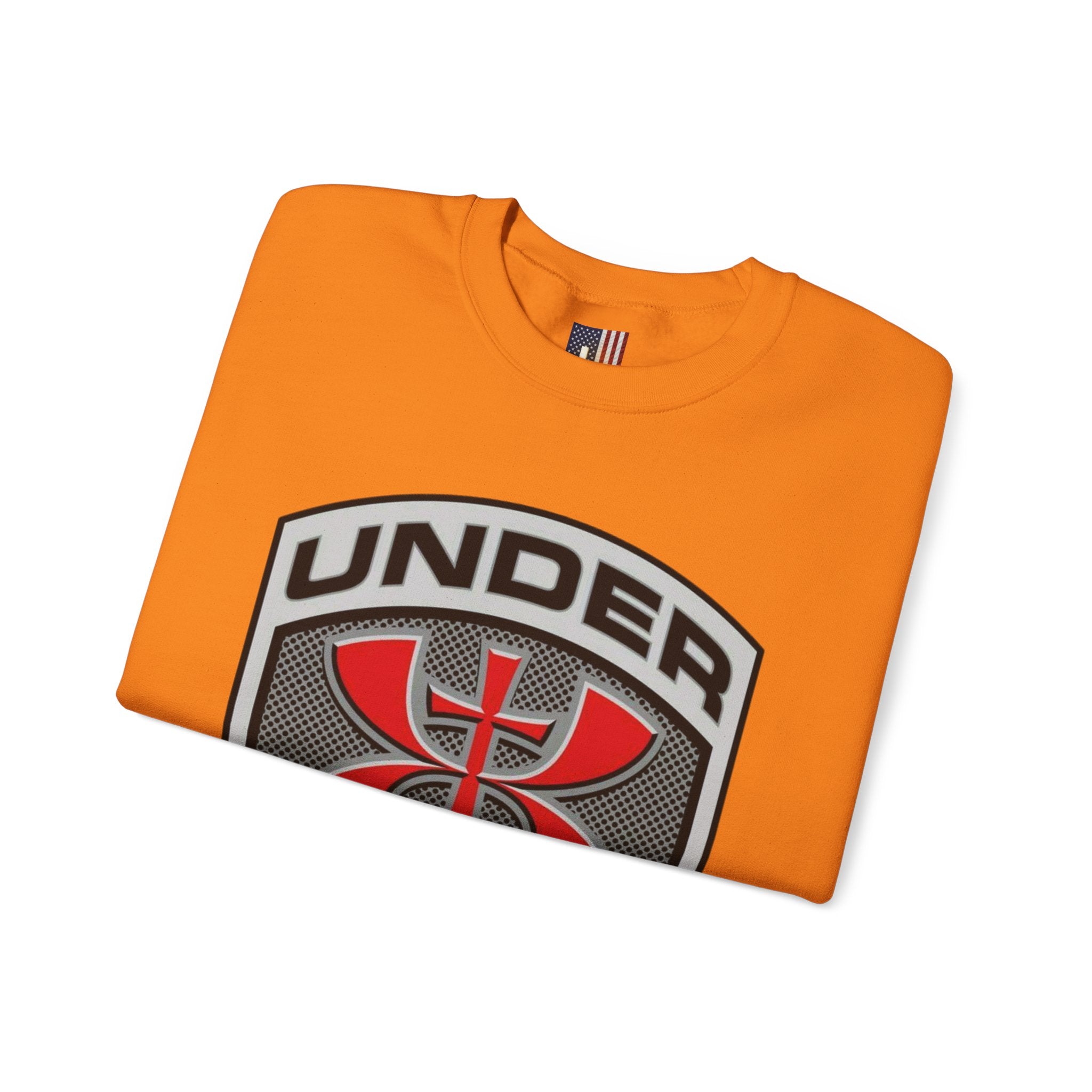 Under His Armor Crewneck Sweatshirt — Christian Faith Graphic Pullover Printify
