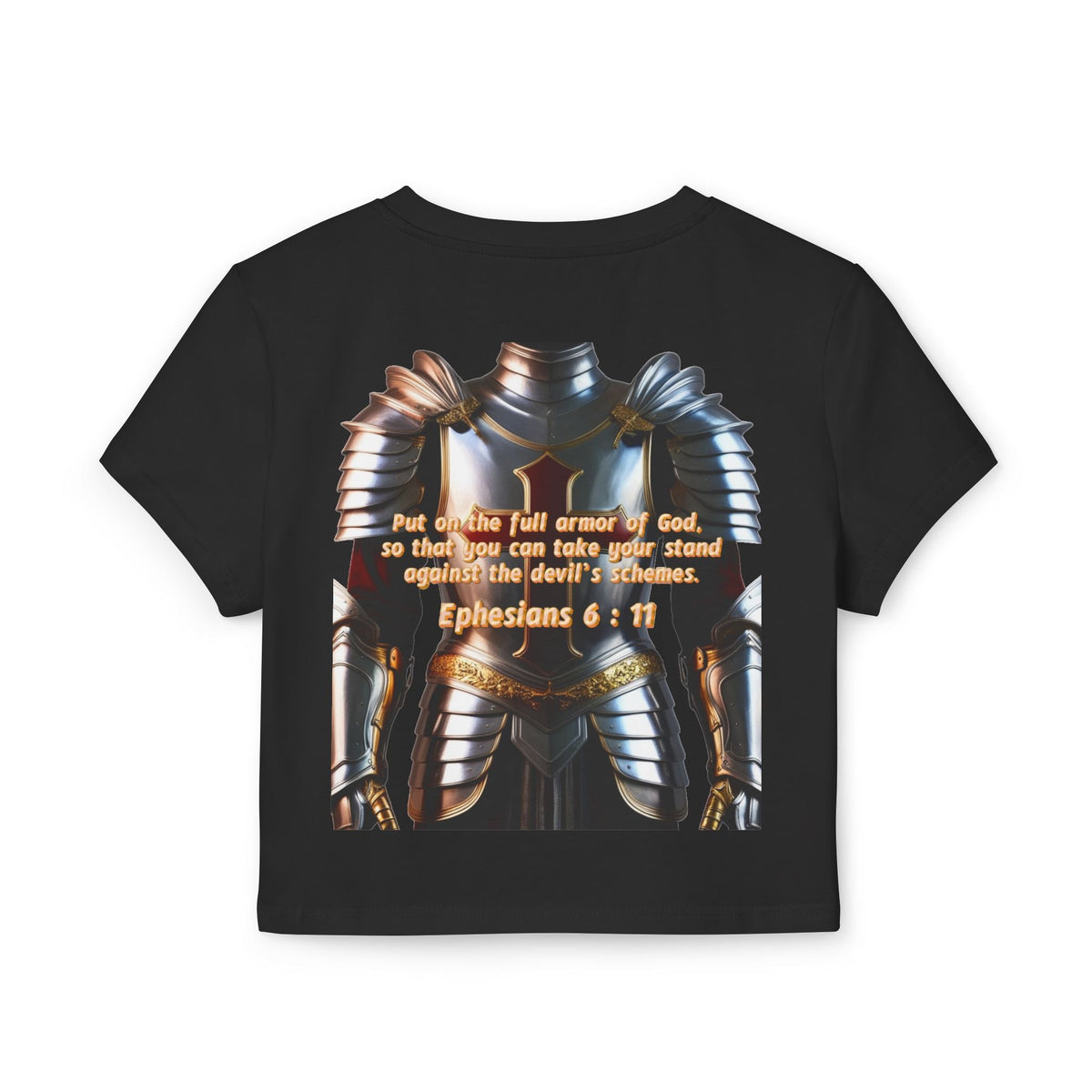 Women's Baby Tee - Ephesians 6:11 Bible Verse Religious Design Printify