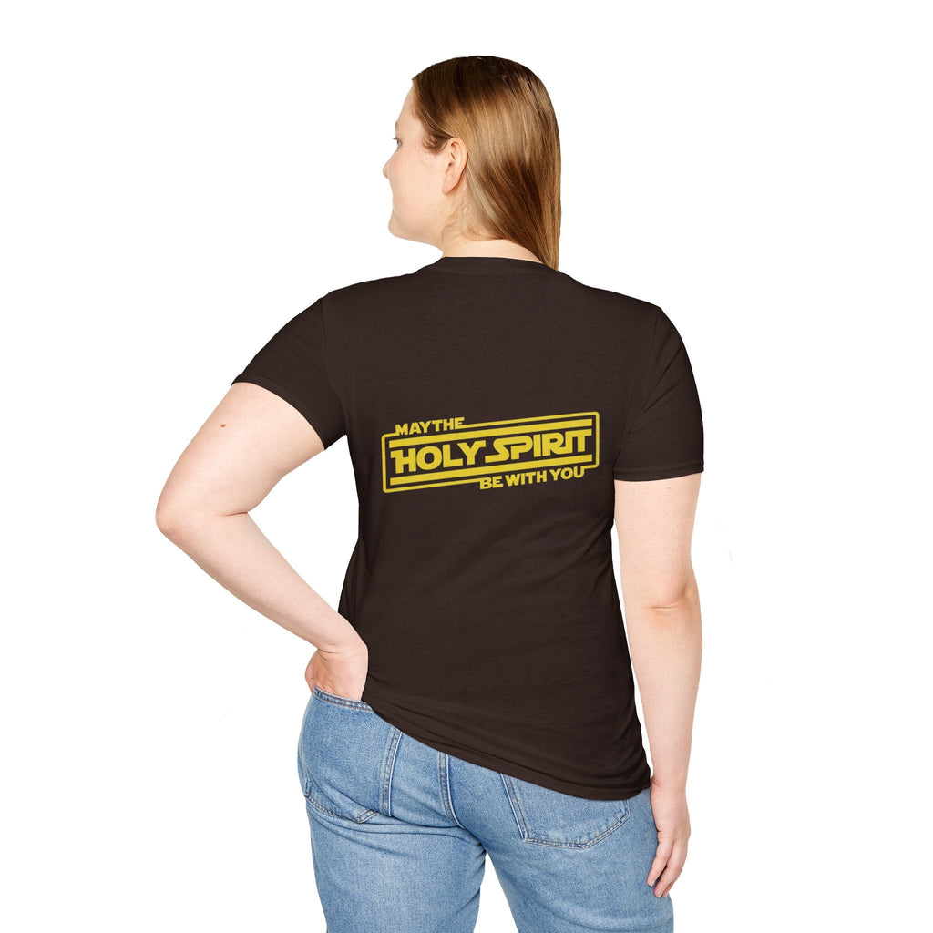 May the Holy Spirit Be With You T-shirt - Christian Star Wars Parody T-shirt Printify