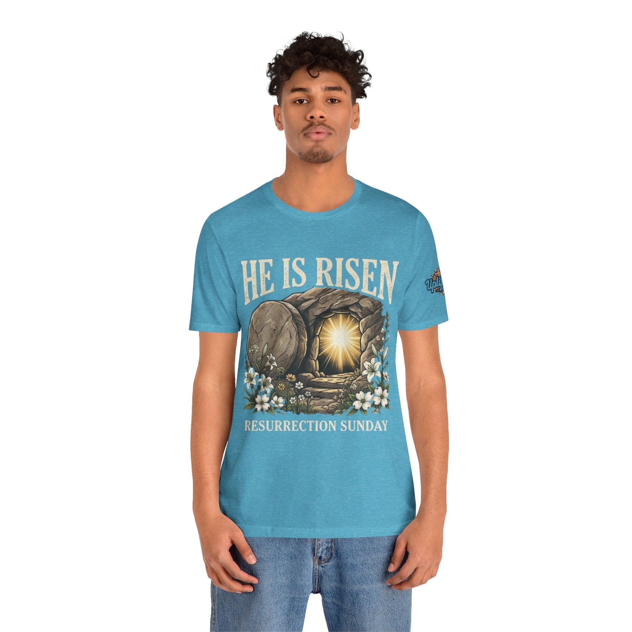 He Is Risen T-Shirt — Jesus Christ Resurrection Easter Tee Printify