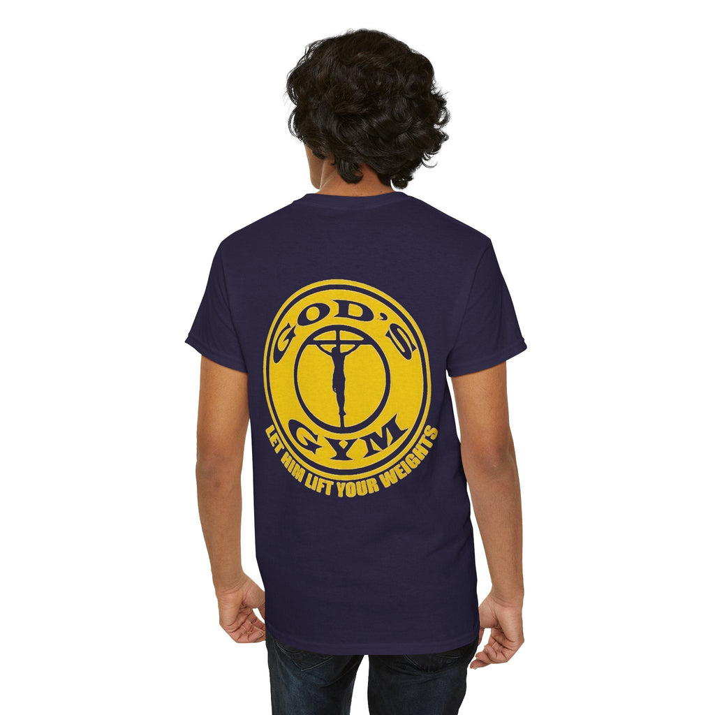God's Gym T-Shirt — "Let Him Lift Your Weights" Christian Fitness Tee Printify