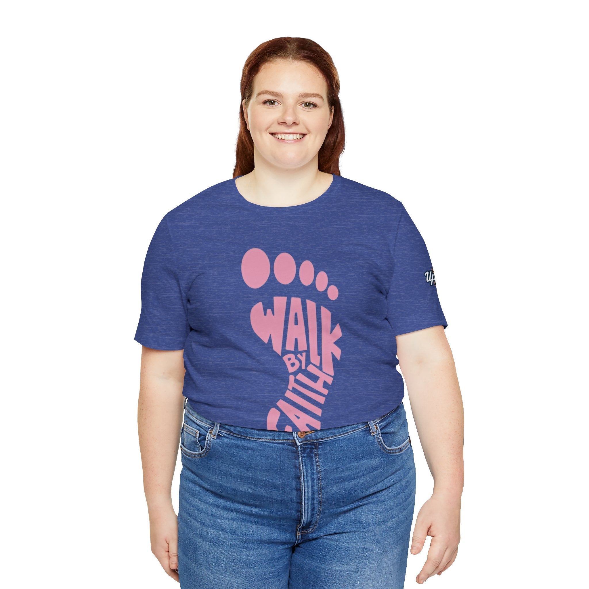 Walk By Faith Footprint T-Shirt Printify