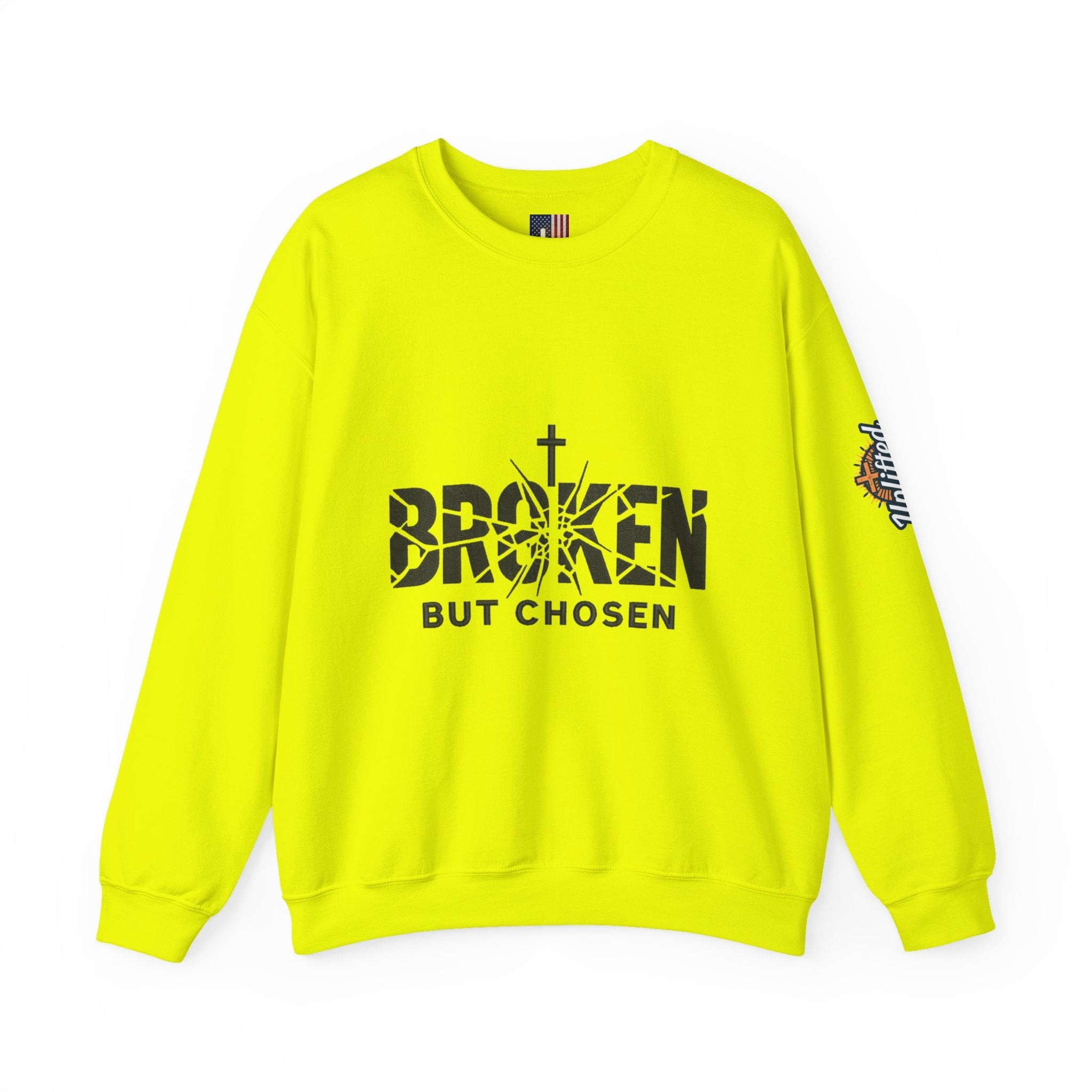 Broken But Chosen Crewneck Sweatshirt Printify