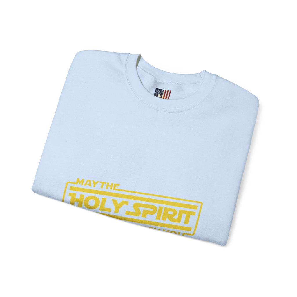 May the Holy Spirit Be With You Sweatshirt - Christian Star Wars Parody Sweatshirt Printify
