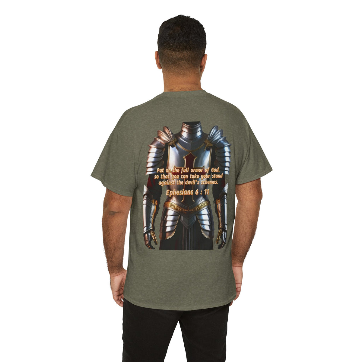 Religious Graphic Armor Of God Design - Unisex Heavy Cotton Tee Printify