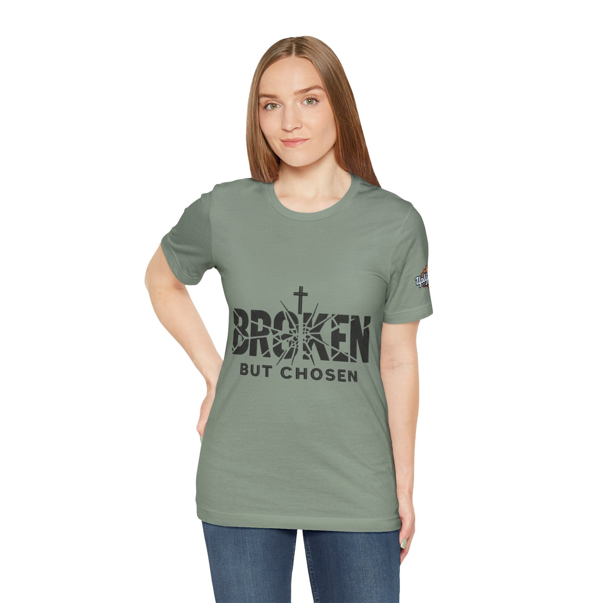 Broken But Chosen T-Shirt — Inspirational Faith Graphic Tee Printify