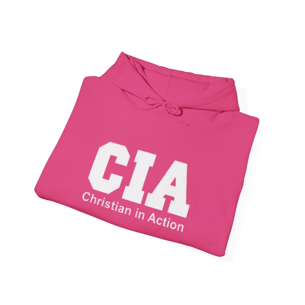 CIA Christian in Action Hoodie - Funny Faith Parody Hoodie - Mission Ready Apparel Printify