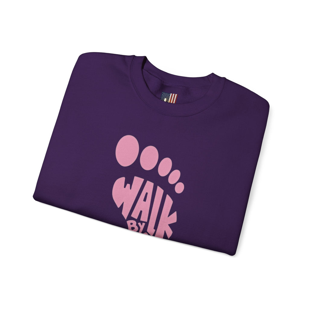 Walk By Faith Footprint Sweatshirt Printify