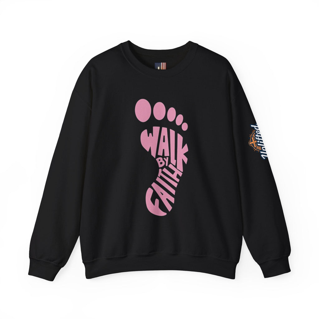 Walk By Faith Footprint Sweatshirt Printify