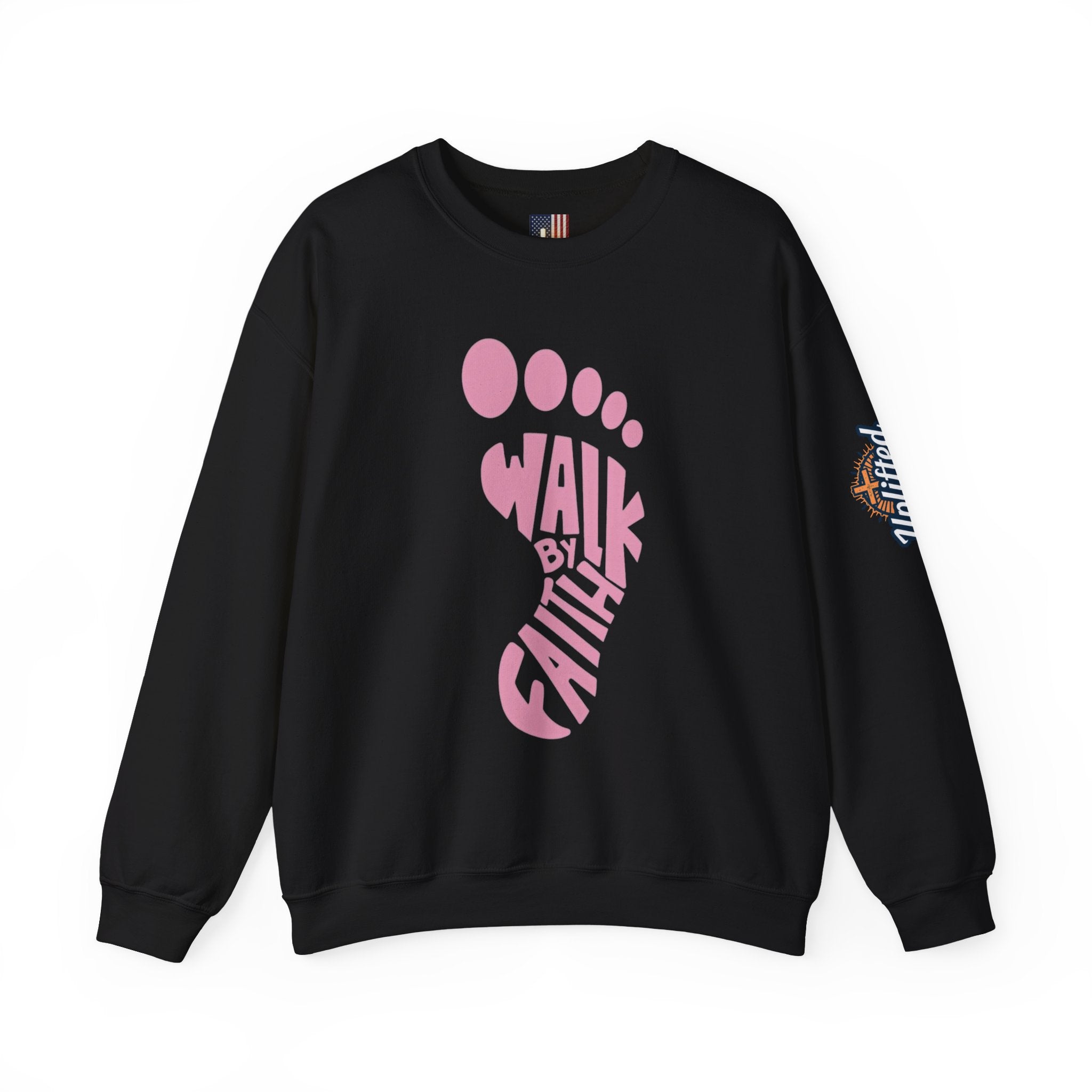 Walk By Faith Footprint Sweatshirt Printify