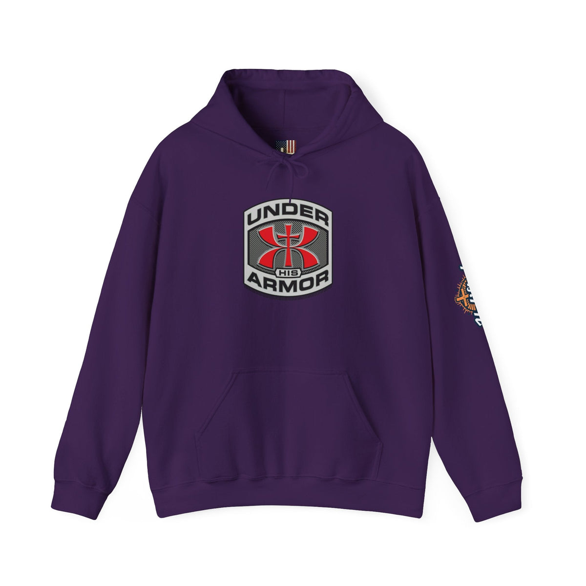 Under Armor Logo Hoodie — Black Athletic Pullover Printify