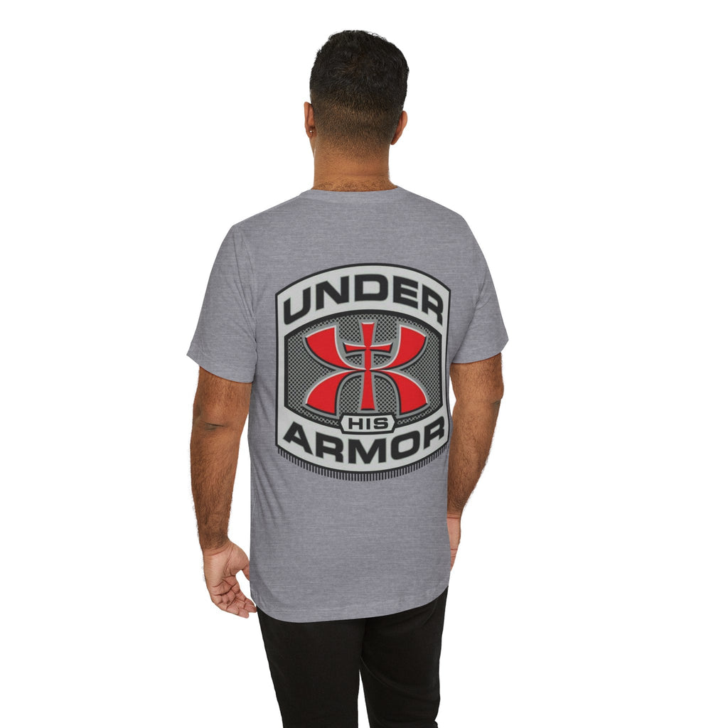 Under HIS Armor Christian T-Shirt — Faith-Inspired Under Armour Style Printify