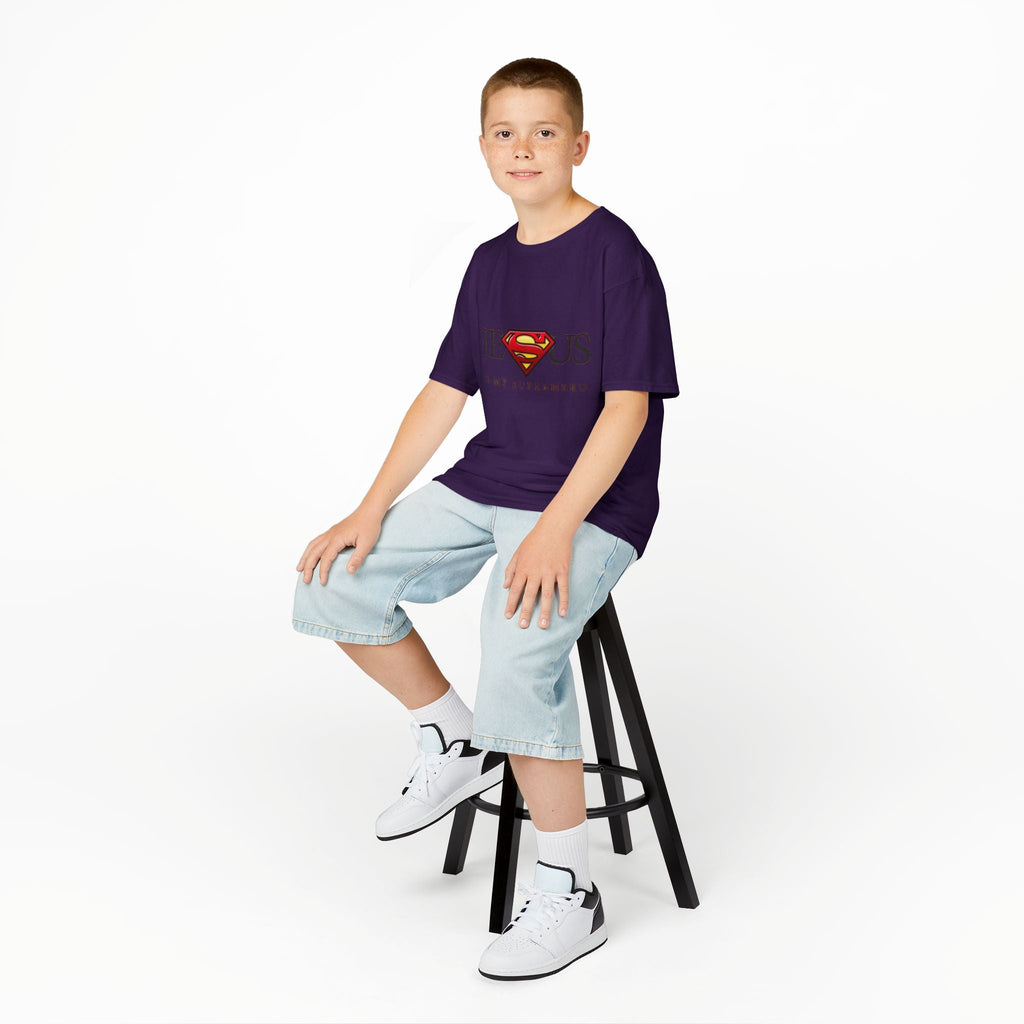 Jesus Is My Superhero T-Shirt — Faith-Based Superman-Inspired Tee Printify