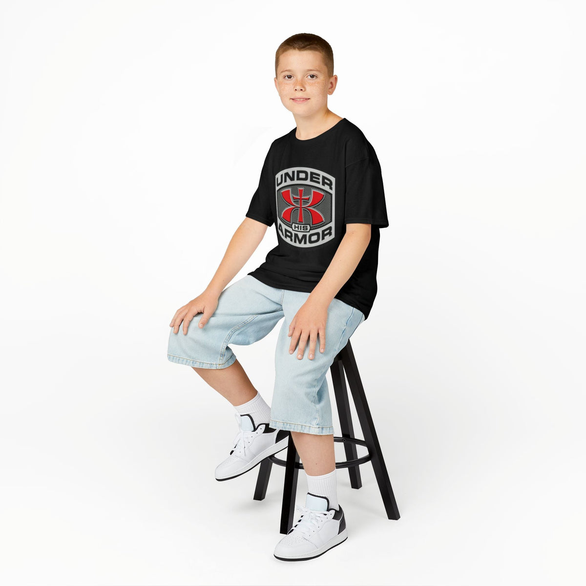 Under HIS Armor Christian T-Shirt — Faith-Inspired Under Armour Style Printify