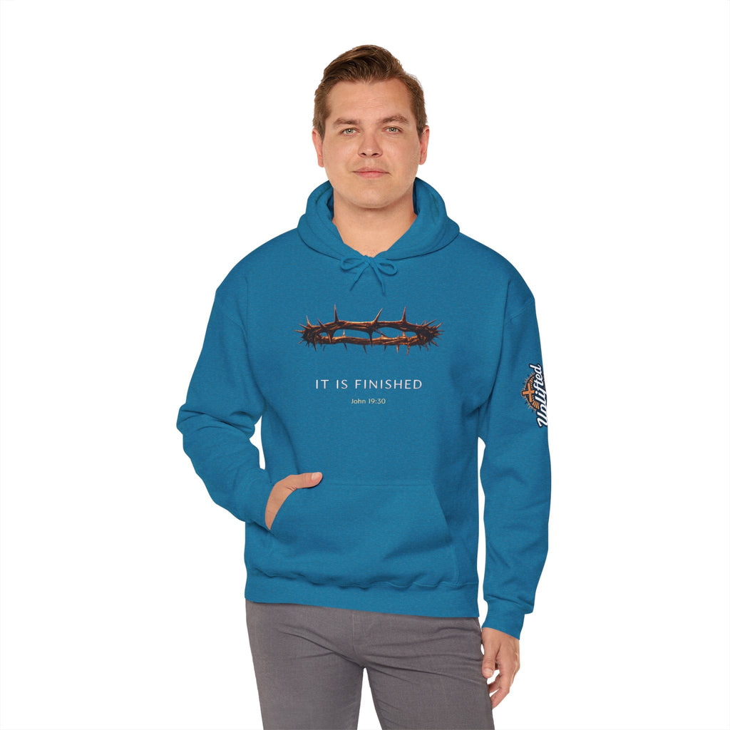 It Is Finished Crown of Thorns Hoodie — Christian John 19:30 Faith Hoodie Printify