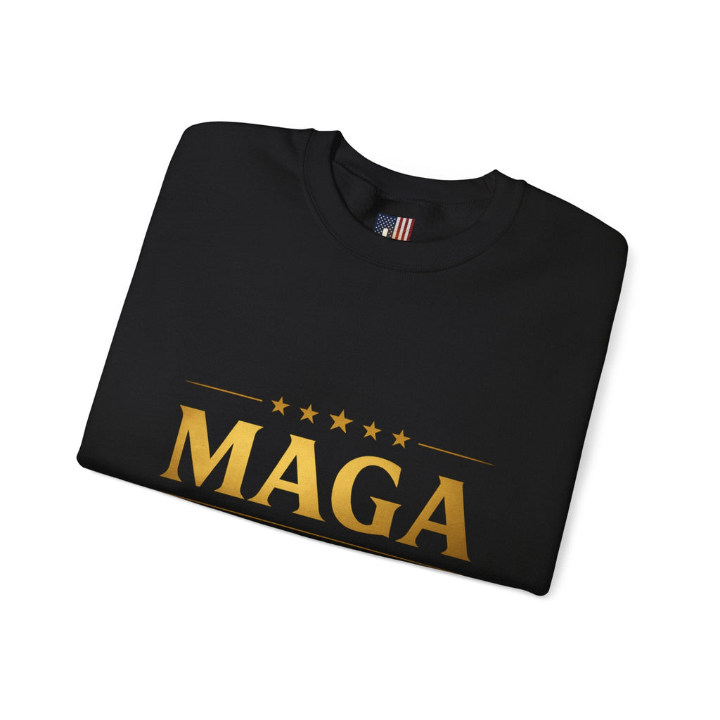 Sweatshirt — "MAGA Make America Godfearing Again" Gold Logo Crewneck Printify