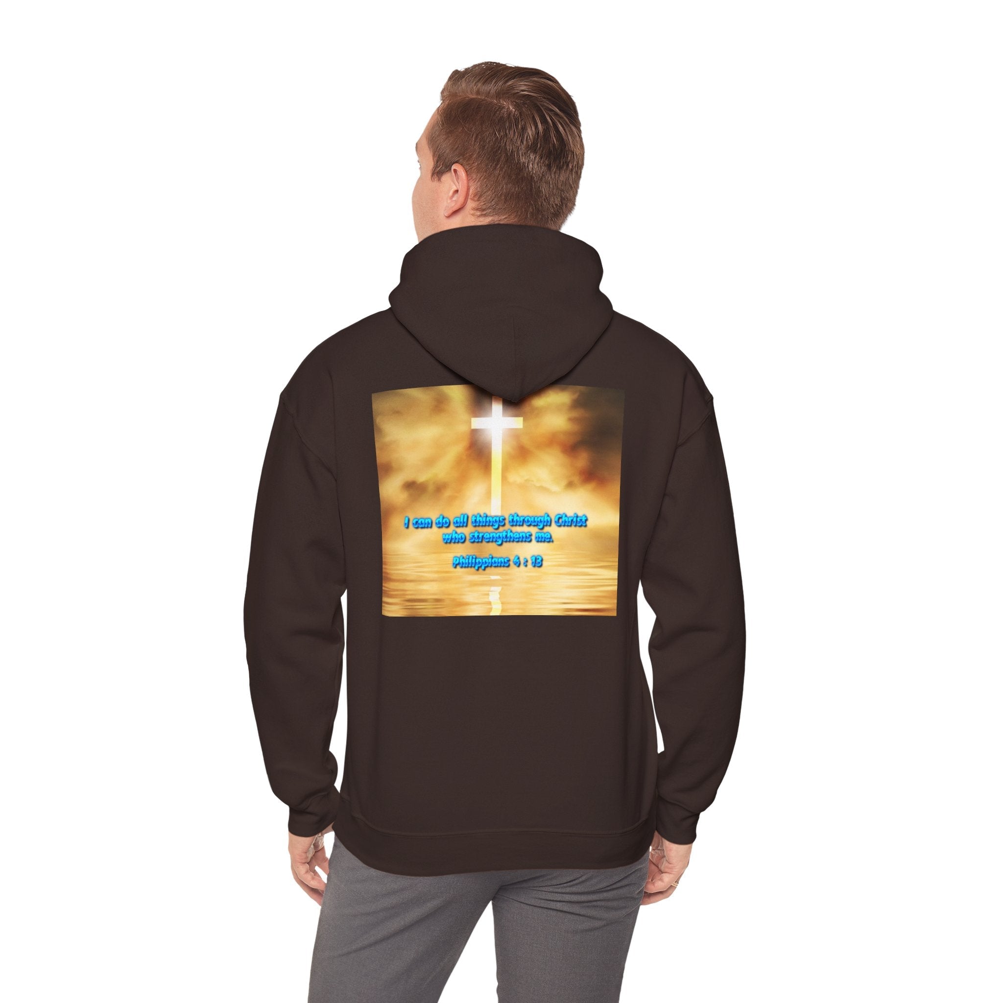 Bible Verse Unisex Heavy Blend™ Hooded Sweatshirt - Philippians 4 : 13 Printify