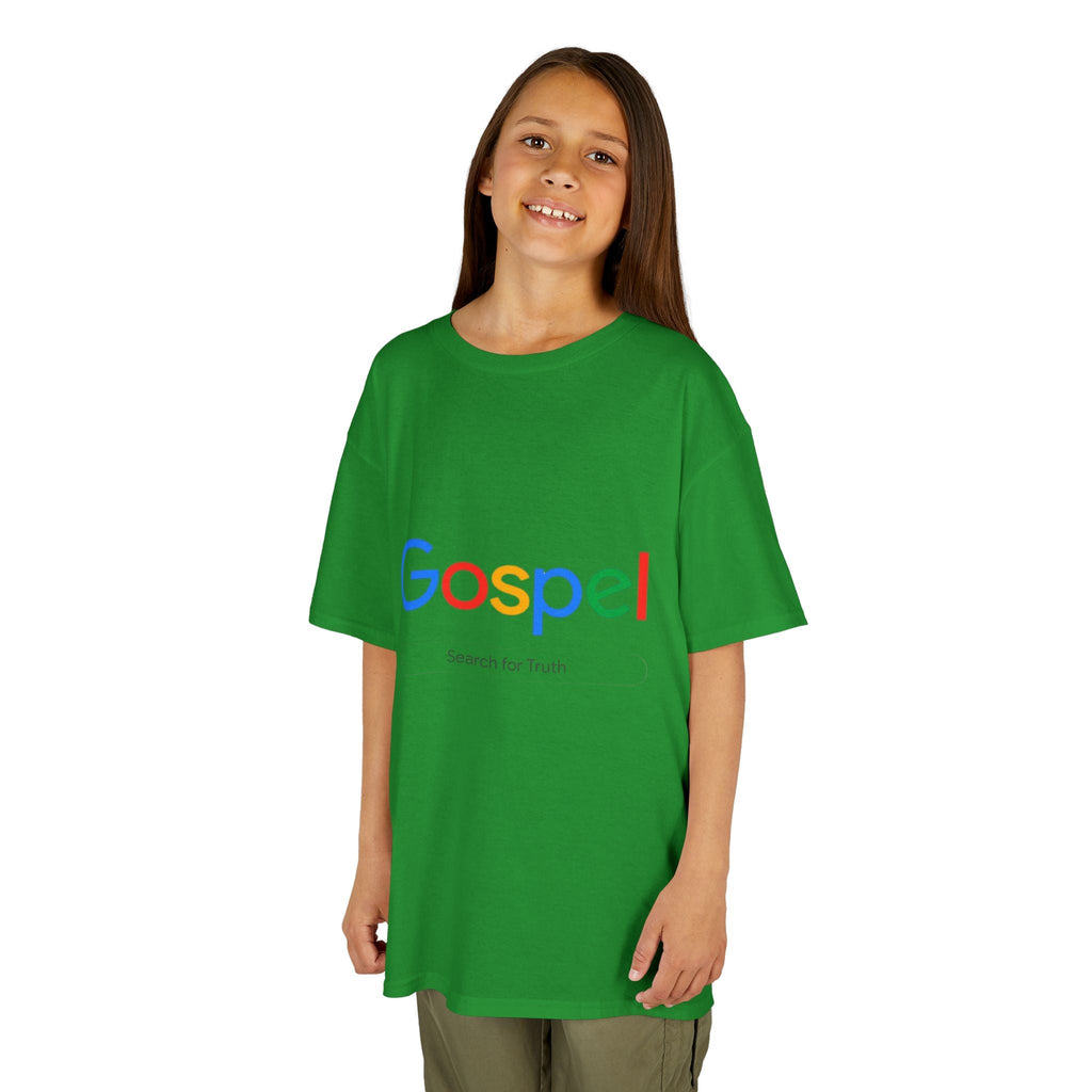 Kids Tee — "Gospel" Colorful Search-Style Logo Printify