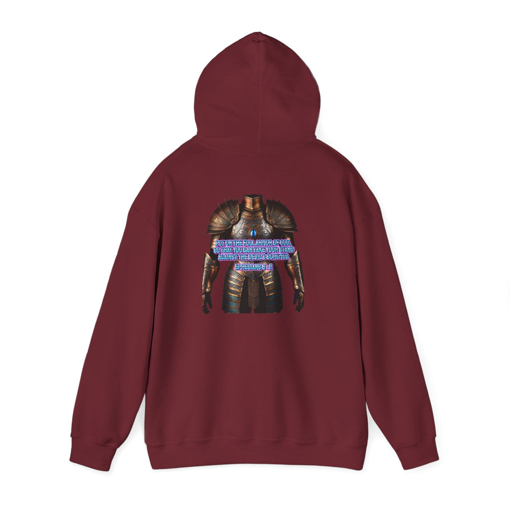 Religious Graphic Armor Of God Design - Unisex Heavy Blend™ Hooded Sweatshirt Printify