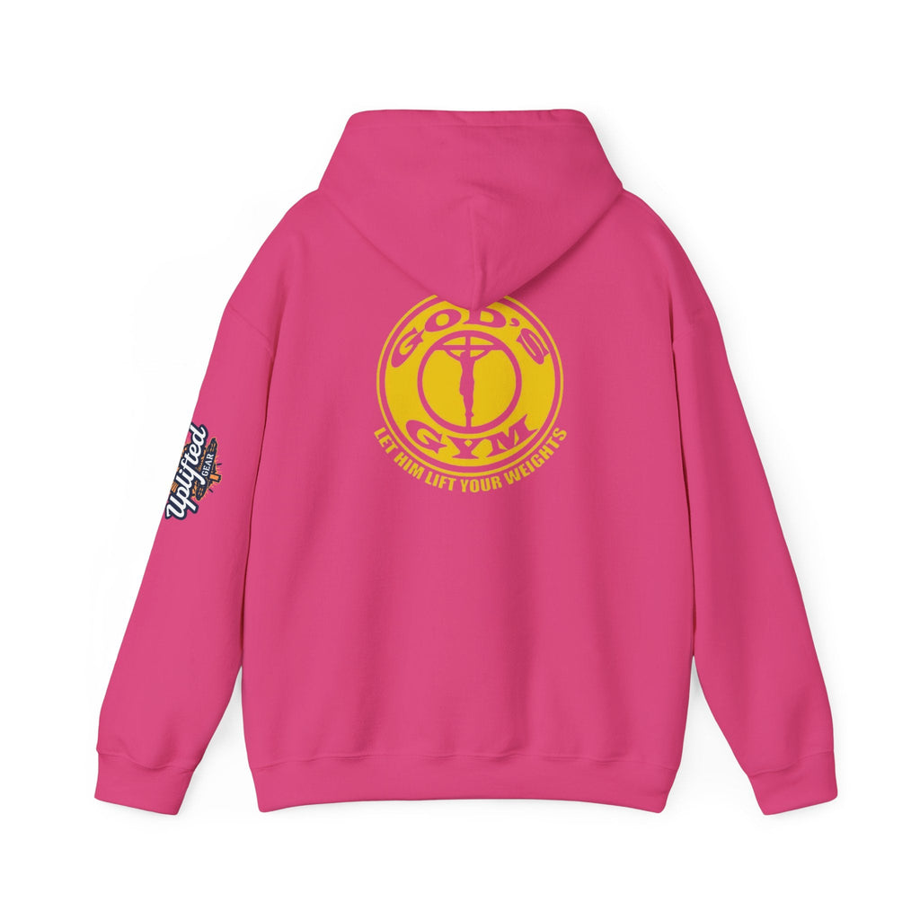 God's Gym Hoodie — "Let Him Lift Your Weights" Christian Fitness Hoodie Printify