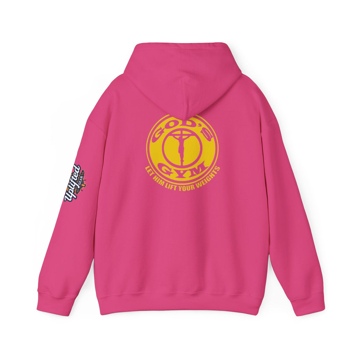 God's Gym Hoodie — "Let Him Lift Your Weights" Christian Fitness Hoodie Printify