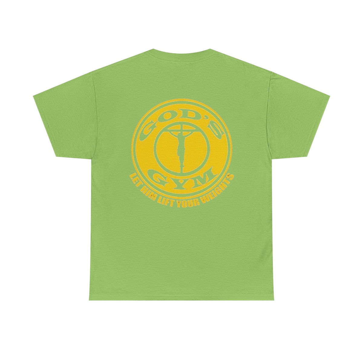 God's Gym T-Shirt — "Let Him Lift Your Weights" Christian Fitness Tee Printify