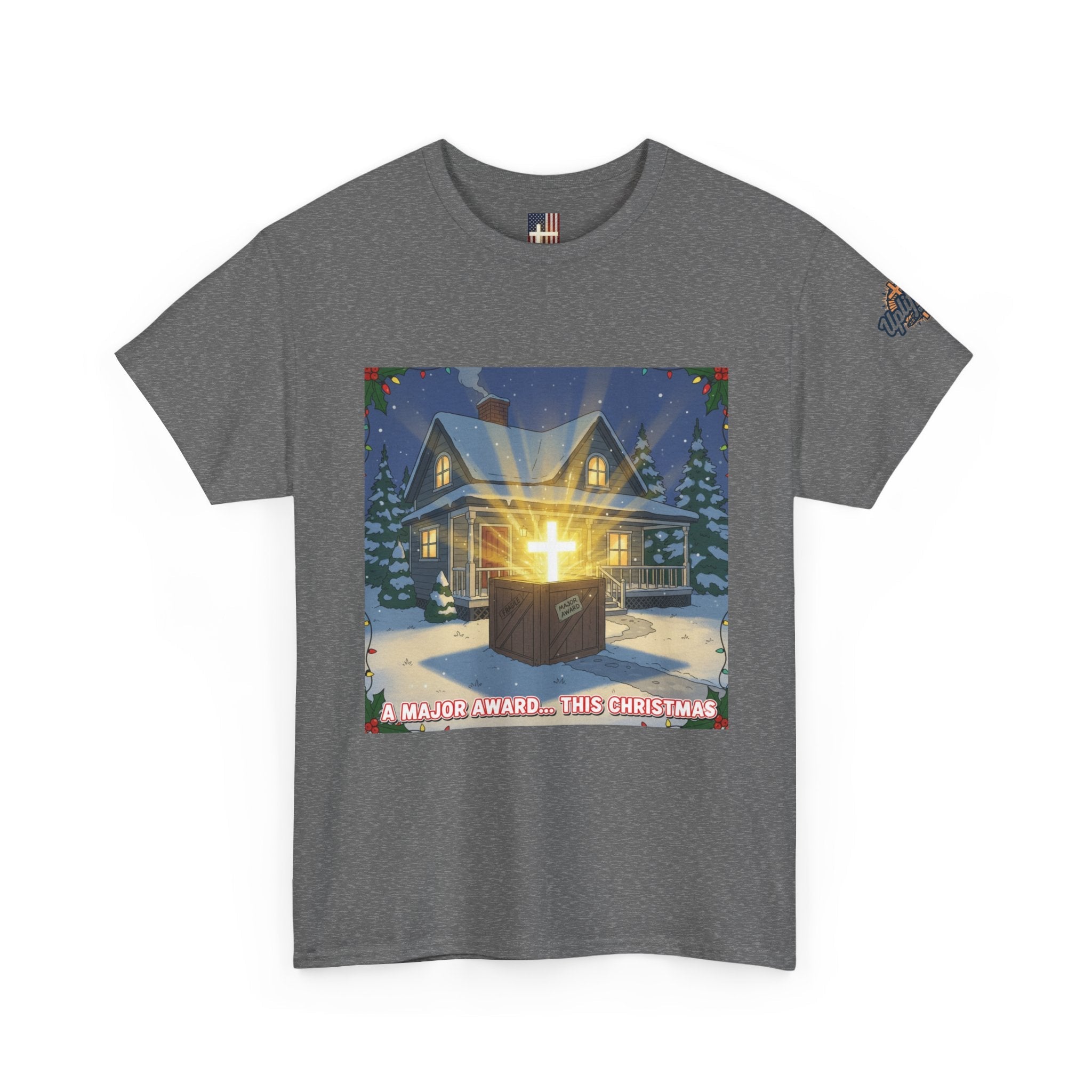 A Major Award This Christmas T-shirt – Fragile Leg Lamp Parody Cross Unboxing Christian T-shirt for Hilarious Faith & Holiday Glow Printify