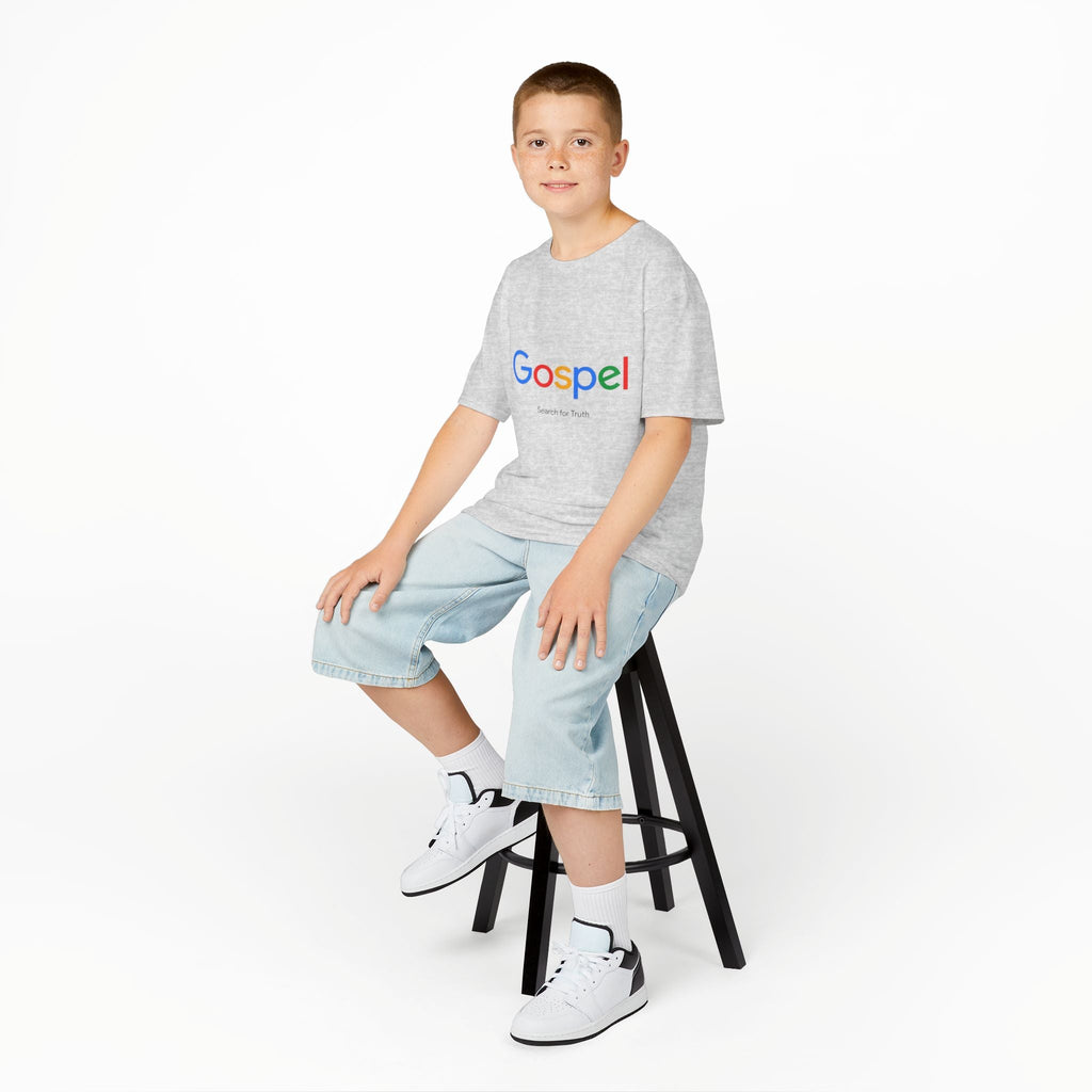 Kids Tee — "Gospel" Colorful Search-Style Logo Printify