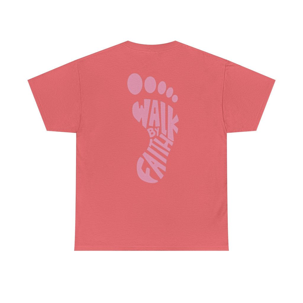 Walk By Faith Footprint T-Shirt Printify
