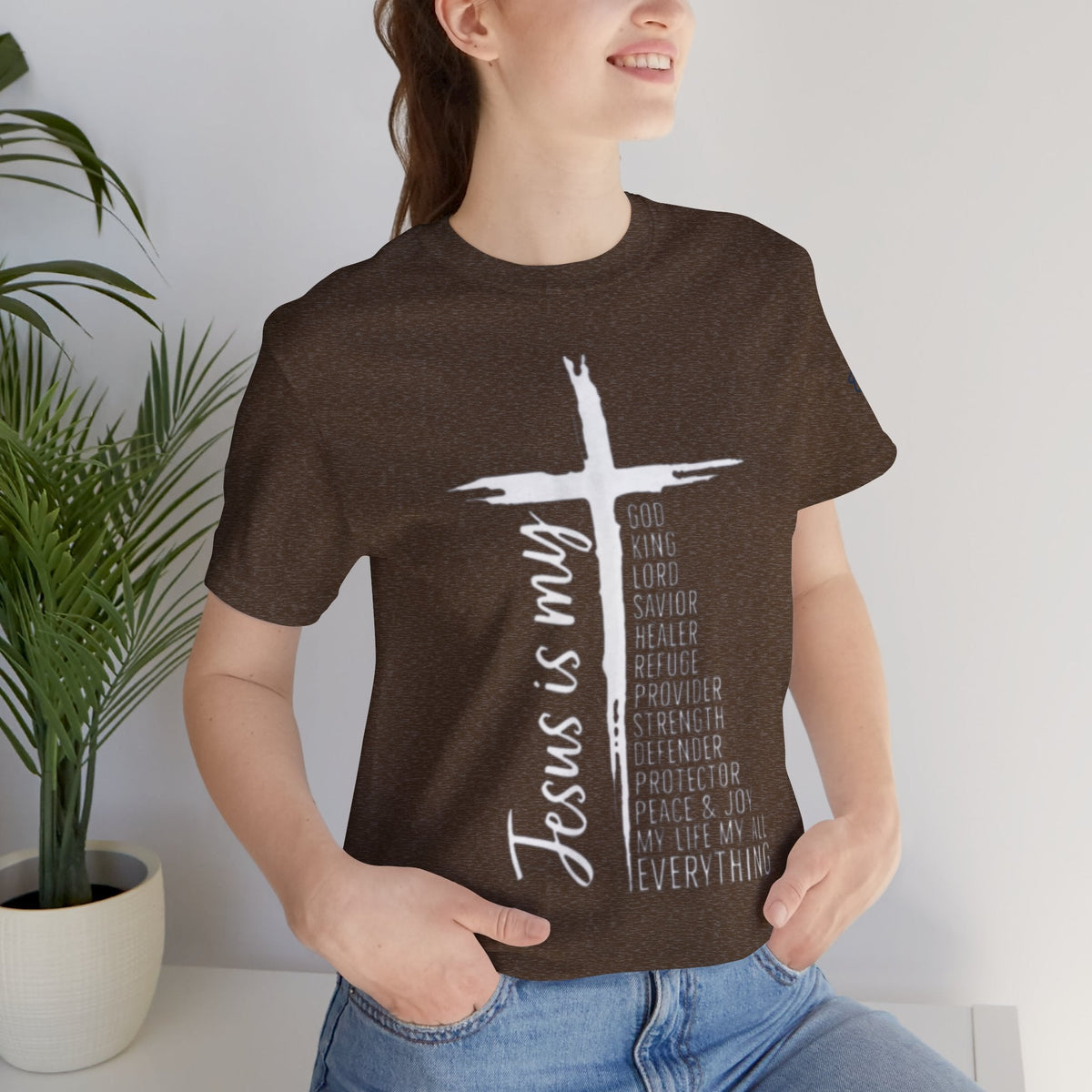 Jesus Is My Everything T-shirt – Cross List God King Lord Savior Christian T-shirt for Total Surrender Faith Printify