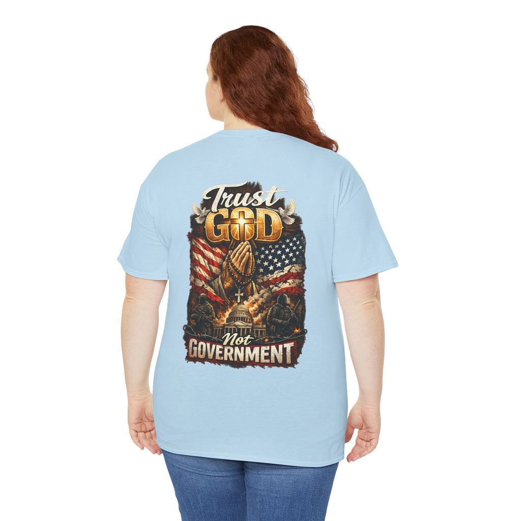 Trust God Not Government T-Shirt — Vintage Patriotic Christian Tee Printify