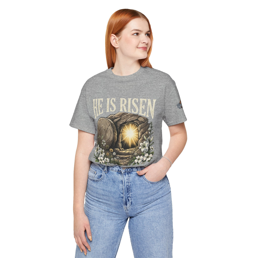 He Is Risen T-Shirt — Jesus Christ Resurrection Easter Tee Printify