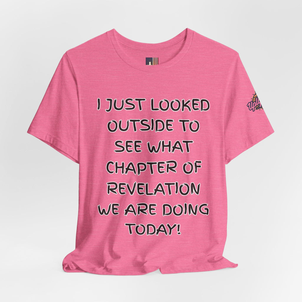 What Chapter of Revelation T-shirt – I Looked Outside My Window Christian T-shirt for End Times Humor & Faith Printify