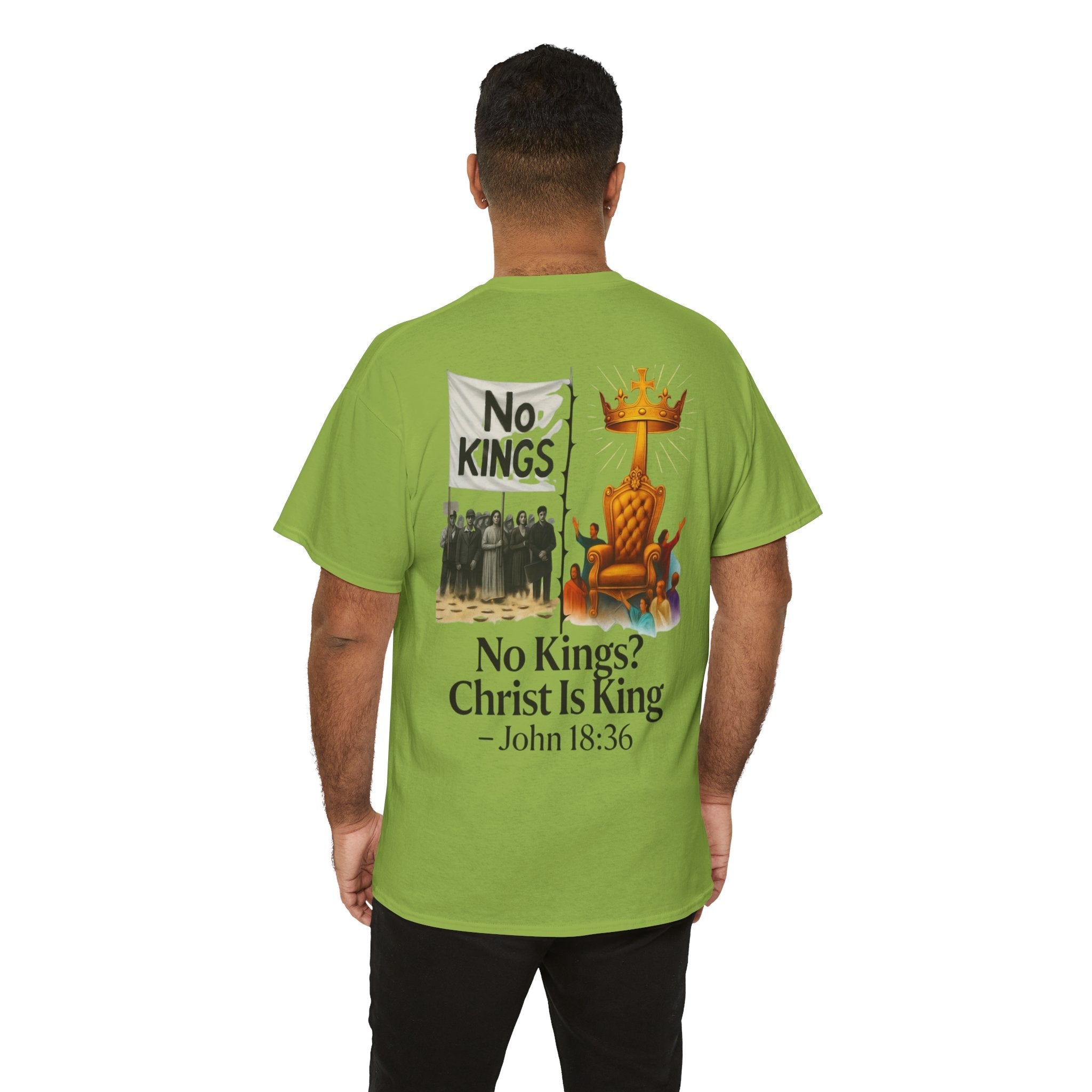 No Kings? Christ is King T-Shirt – Bold Christian Faith Tee for Devoted Believers Printify