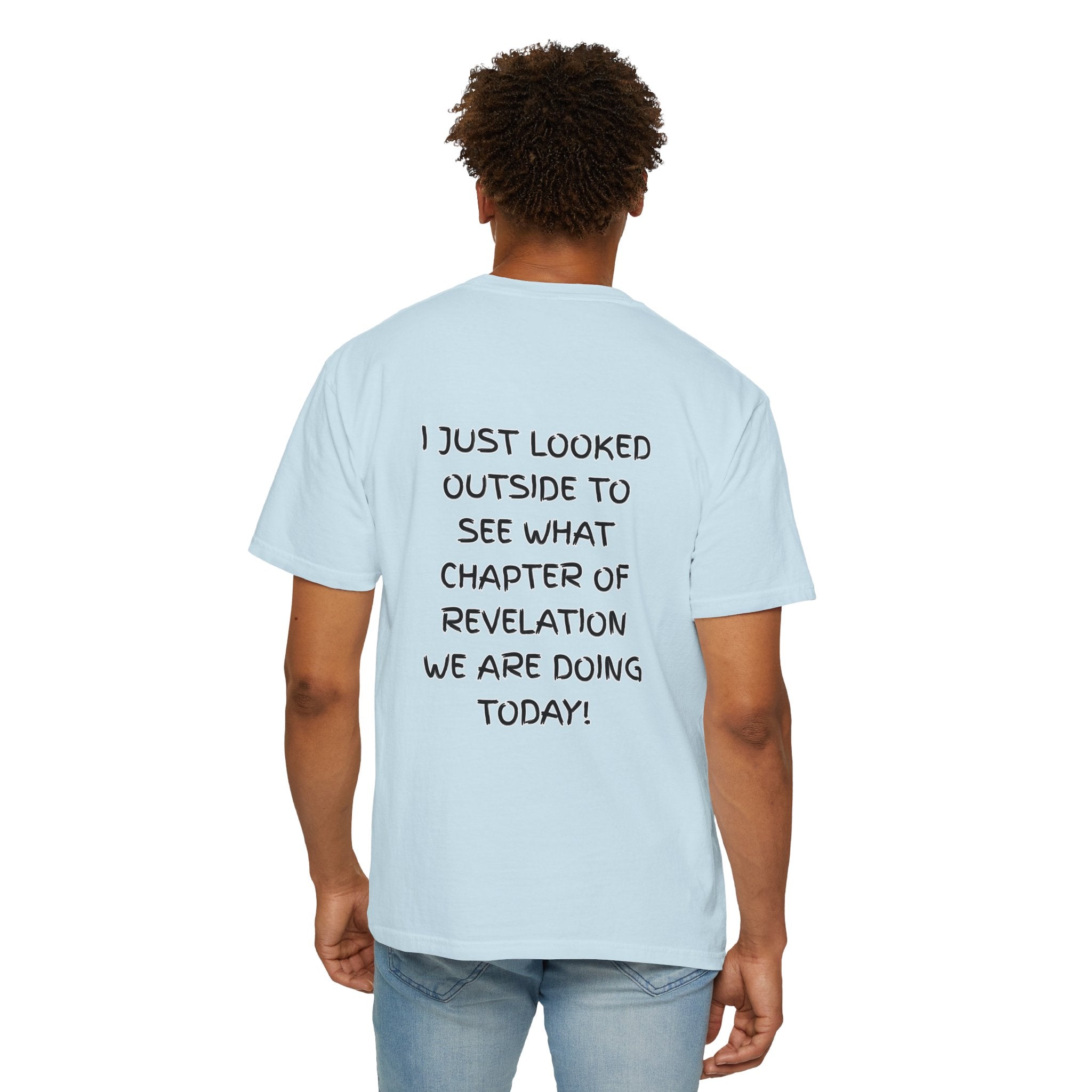 What Chapter of Revelation T-shirt – I Looked Outside My Window Christian T-shirt for End Times Humor & Faith Printify