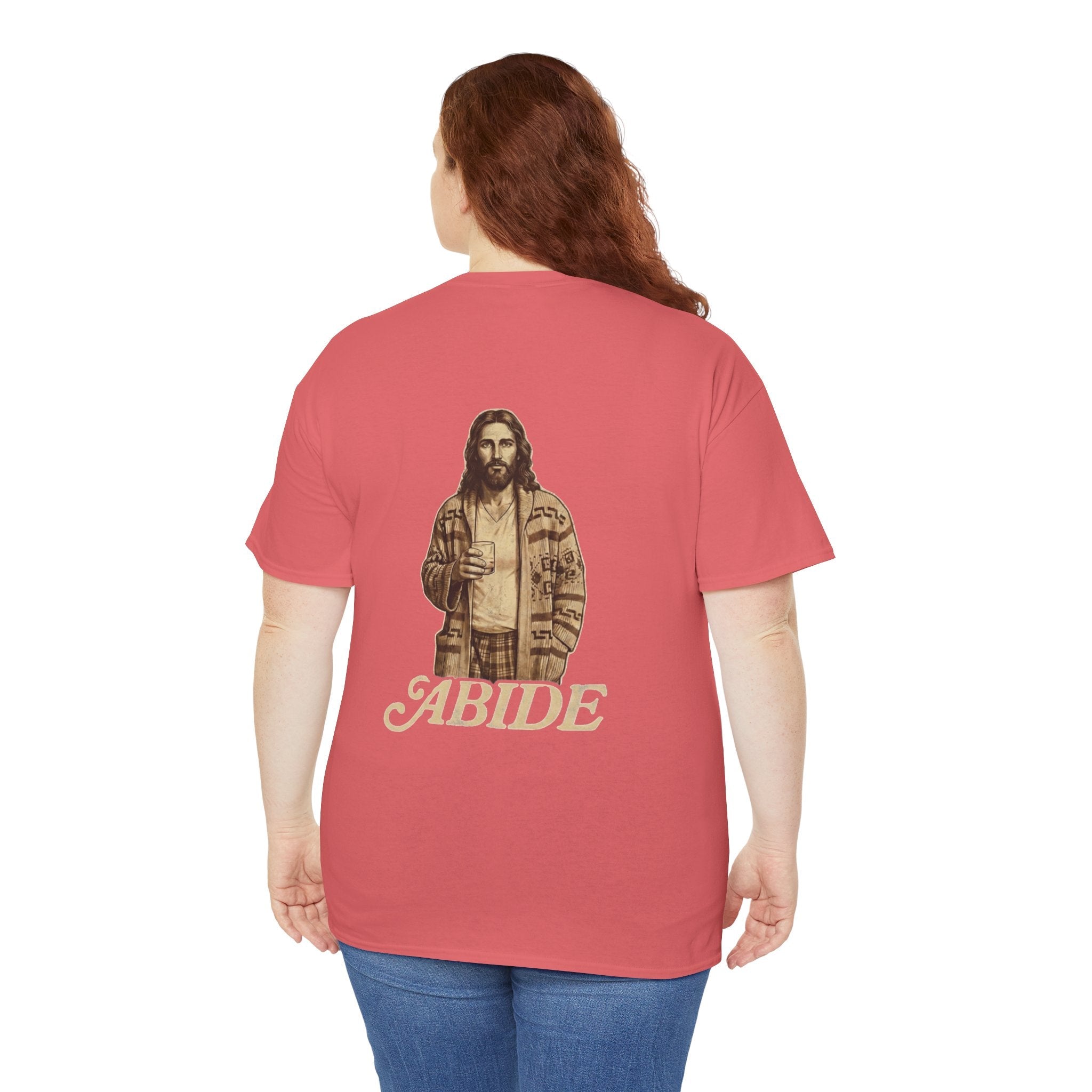 Abide Vintage Jesus Tee — "The Dude" Graphic Christian T-Shirt Printify