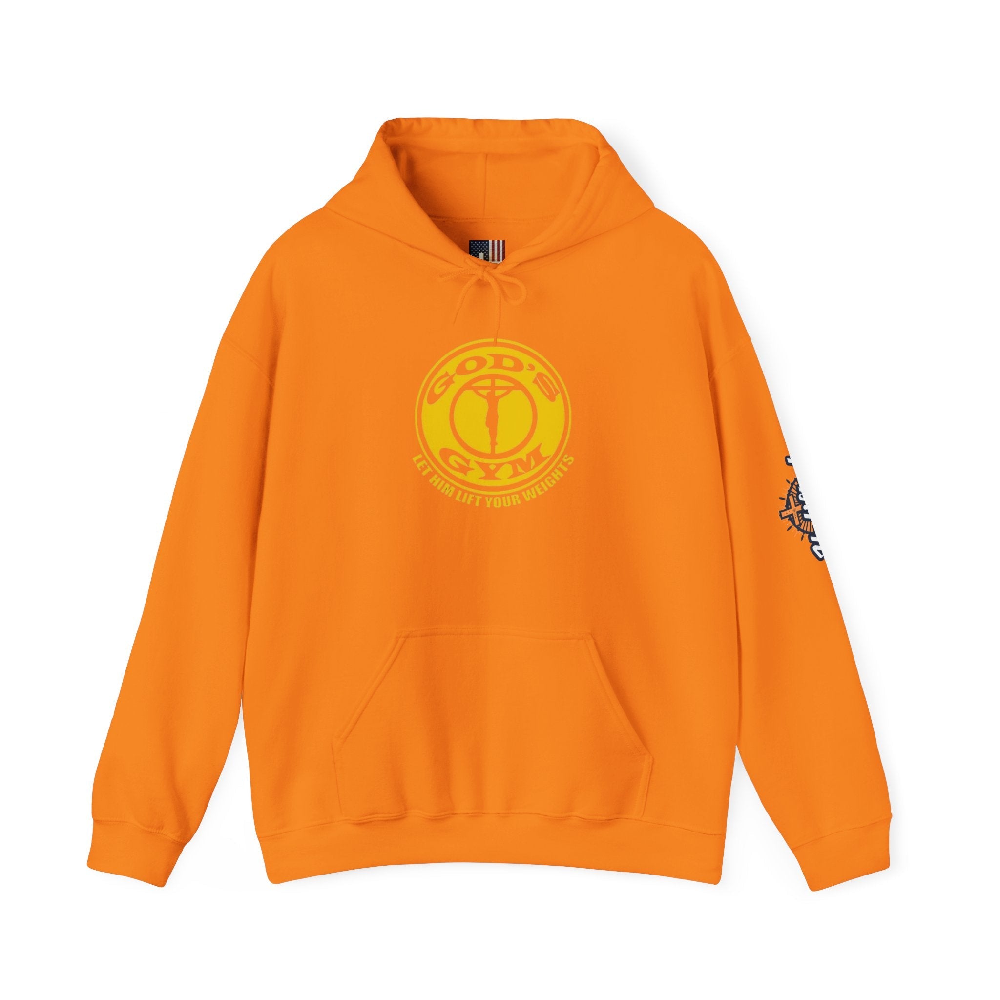 God's Gym Hoodie — "Let Him Lift Your Weights" Christian Fitness Hoodie Printify