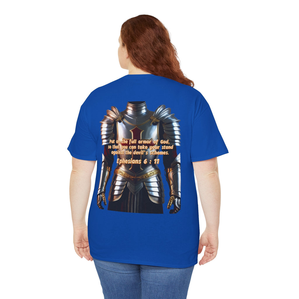 Religious Graphic Armor Of God Design - Unisex Heavy Cotton Tee Printify