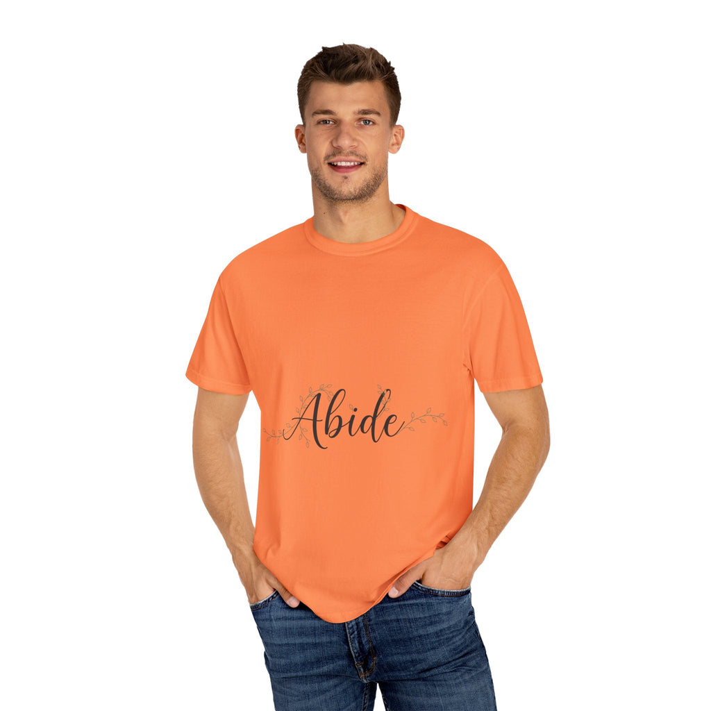 Abide in the Lord T-Shirt – Vine Design Christian Tee for Faithful Hearts Printify