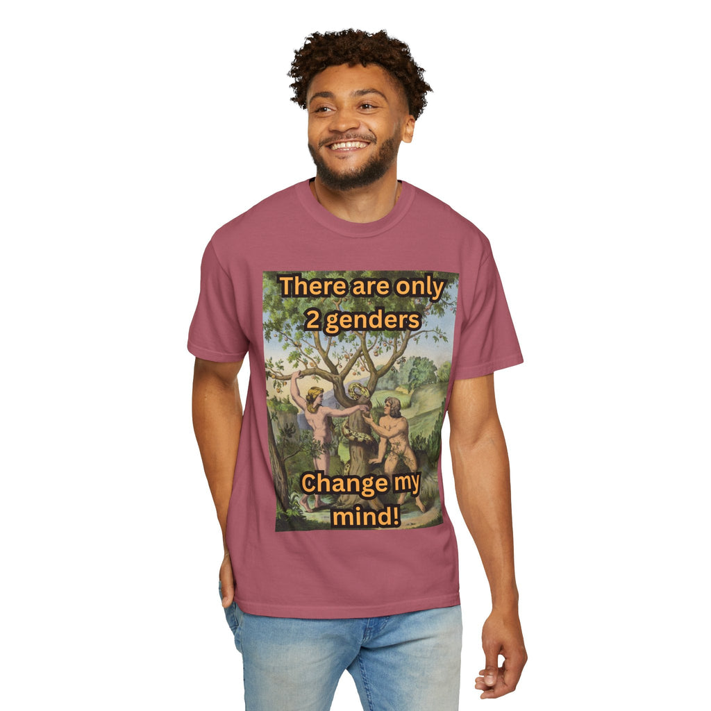 There Are Only 2 Genders T-Shirt – Adam & Eve Cross Christian Tee for Bold Faith Printify
