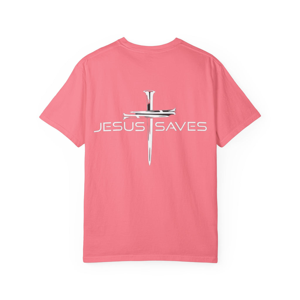 Jesus Saves T-shirt – 3 Nails Crucifix Cross Christian T-shirt for Redemption Faith & Bold Salvation