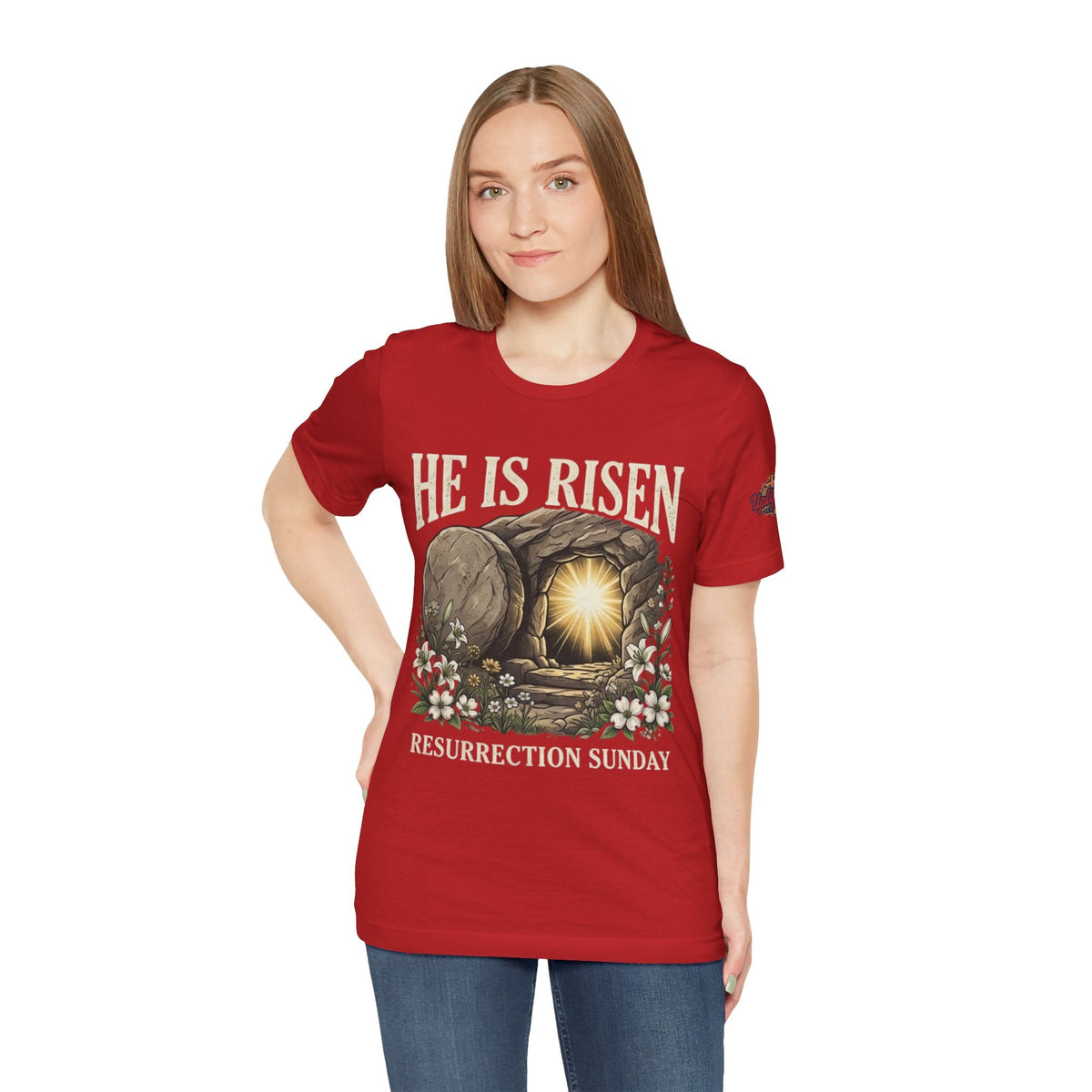 He Is Risen T-Shirt — Jesus Christ Resurrection Easter Tee Printify